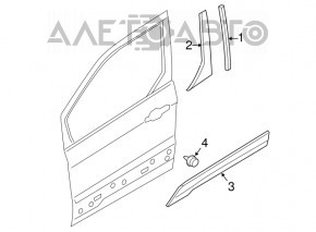 Capacul ușii laterale față stânga față Ford Transit Connect MK2 13-