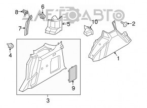 Capacul arcului drept Ford Transit Connect MK2 13- marfă