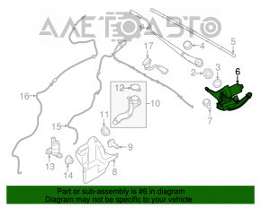 Trapezul de curățare a parbrizului cu motor dreapta Ford Transit Connect MK2 13-