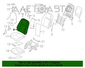 Пассажирское сидение Ford Transit Connect MK2 13- без airbag, механич, кожа серое