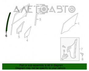 Направляющая стекла передняя левая Ford Transit Connect MK2 13- длинная