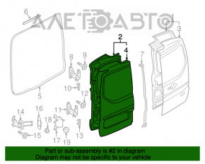 Ușa portbagajului stânga goală Ford Transit Connect MK2 13- încărcătură sub cameră