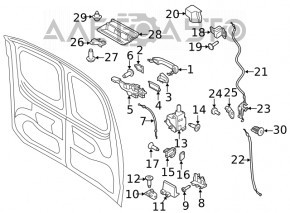 Замок двери багажника центр Ford Transit Connect MK2 13- груз