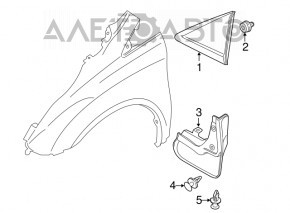 Capac triunghiular aripa fata dreapta Ford Transit Connect MK2 13- nou original