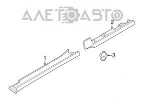 Bara spate stânga Ford Transit Connect MK2 13- structura zgârieturii