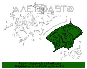 Торпедо передняя панель без AIRBAG Ford Transit Connect MK2 13-