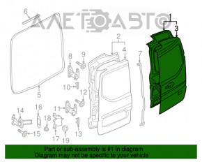 Ușa portbagajului goală dreapta Ford Transit Connect MK2 13- încărcătură