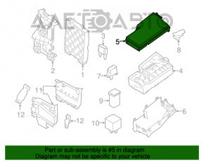 Capacul cutiei de siguranțe sub capotă Ford Transit Connect MK2 13-