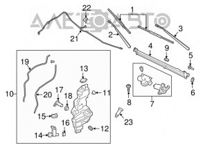 Motorul de spălare a parbrizului Ford Ecosport 18-22