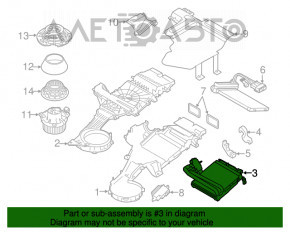 Evaporatorul de la încălzirea spate a Ford Transit Connect MK2 13-