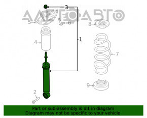 Amortizor spate dreapta Nissan Rogue 21-23