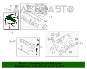 Grila stergatoarelor din plastic dreapta Mazda CX-7 06-09