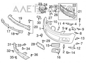 Capacul de tractare a cârligului de remorcare pentru bara de protecție față MAZDA CX-7 06-09, nou, original OEM.