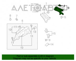 Capacul spate al portbagajului dreapta Mazda CX-7 06-09