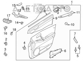 Управление стеклоподъемником передним правым Mazda CX-7 06-09 черн.