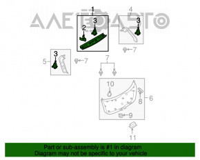 Capacul interior superior al portbagajului negru Mazda CX-7 06-09