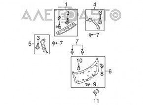 Capacul interior superior al portbagajului negru Mazda CX-7 06-09