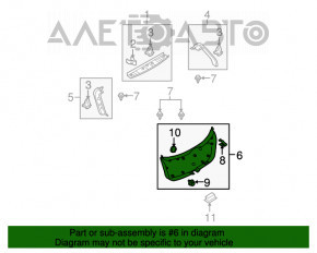 Capac portbagaj interior mare negru Mazda CX-7 06-09