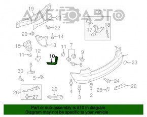 Suportul pentru bara spate dreapta Mazda CX-7 06-09 nou OEM original