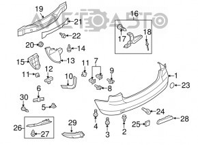 Suportul pentru bara spate dreapta Mazda CX-7 06-09 nou OEM original