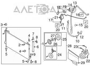 Compresor-evaporator de aer condiționat pentru Mazda CX-7 06-09.