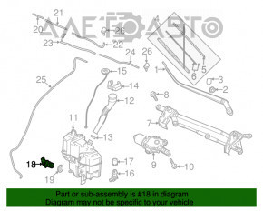 Motorul stropitorului de parbriz Mazda 3 14-18 BM nou OEM original