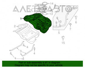 Топливный бак Lincoln MKZ 13-16 2.0, hybrid FWD