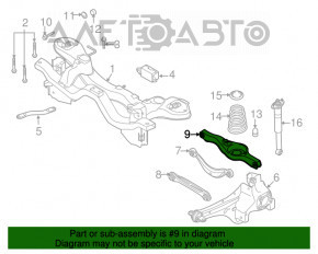 Maneta transversală sub arc spate dreapta Mazda CX-7 06-09 ruginită.