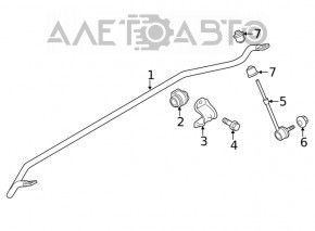 Stabilizator spate Ford Escape MK3 16-19 22mm