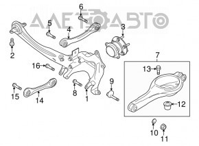 Capac spate stânga Lincoln MKC 15- cu brațul de control