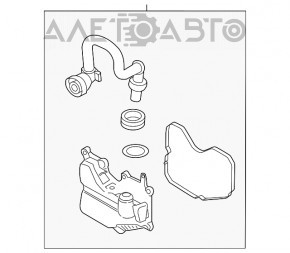 Separatoarele de gaze ale carterului Lincoln MKC 15- 2.0T