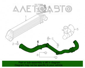 Tubul de evacuare stânga Lincoln MKC 15- 2.0T, lung, doar plastic, tip 2.