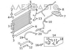 Suportul radiatorului stânga sus Lincoln MKC 15-