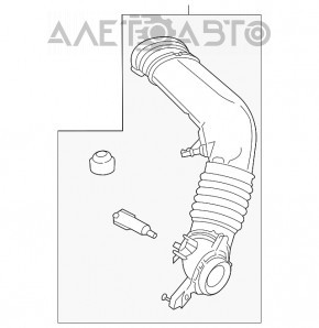 Воздуховод на коллектор Lincoln MKC 15- 2.3T только пластик, сломано крепление и фитинг