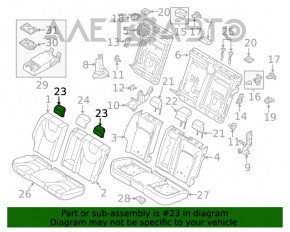 Подголовник задний левый Ford Fusion mk5 13-16 кожа черн