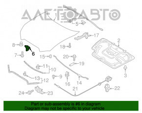 Capota de blocare a capotei Mazda CX-9 16-