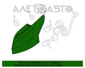 Фонарь внешний крыло правый Ford Focus mk3 15-18 рест 4d