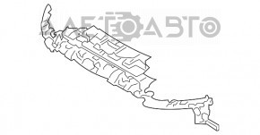 Bara de protecție față Ford Focus mk3 15-18, deteriorată, cu suportul rupt, zgârieturi.