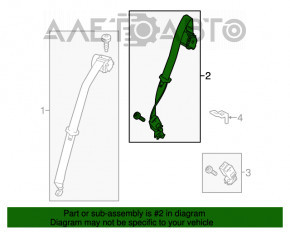 Centura de siguranță centrală spate pentru Ford Focus mk3 11-18, neagră