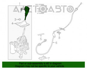 Maneta cutiei de viteze automata cu capacul schimbatorului Ford Focus mk3 11-14 pre-restilizare, Sport, piele neagra, capac gri, zgarieturi