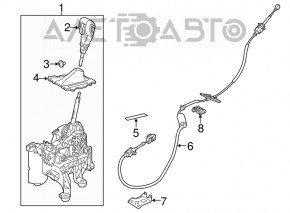 Maneta cutiei de viteze automata cu capacul schimbatorului Ford Focus mk3 11-14 pre-restilizare, Sport, piele neagra, capac gri, zgarieturi