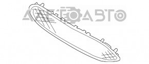 Решетка радиатора Ford Focus mk3 15-18 рест хром обрамление, надлом решетки, вздулся хром, песок