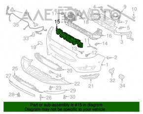 Absorbantul de bara fata Ford Focus mk3 15-18, din plastic, nou, original OEM