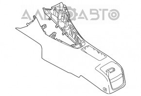 Consola centrală pentru pahar Ford Focus mk3 15-18 restilizat, negru, zgârieturi, uzură