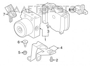 Кронштейн блока ABS Ford Escape MK3 13-