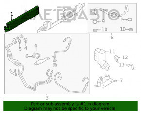 Radiatorul de ulei pentru cutia de viteze automată a modelului Ford Escape MK3 17-19 1.5T 2.0T