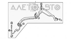 Tubul de aer condiționat pentru încălzirea-condensator Ford Focus mk3 15-18 2.0 restilizat, tip 2