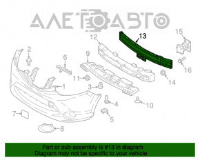 Amplificatorul de bara fata pentru Nissan Rogue Sport 17-19 fara radar de croaziera