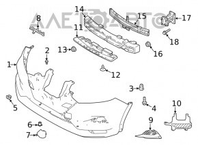 Colțul amplificatorului de bara de protecție față stânga Nissan Rogue Sport 17-19 nou, neoriginal