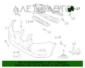 Grila amplificatorului de bara fata stanga Nissan Rogue Sport 17-19 nou original